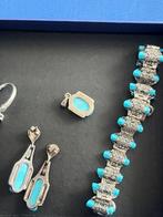 Zonder Minimumprijs - Parure Zilver Turquoise - Turquoise