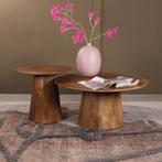 Dali ronde salontafel hout Ø50 cm - naturel, Huis en Inrichting, Stoelen, Ophalen of Verzenden, Nieuw