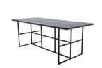 Eettafel - Gabriella - 200x90 cm - Zwart - Glas - Jörn, Verzenden, Nieuw