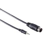 DIN 5-pins - 3,5mm Jack audiokabel / zwart - 1,5, Nieuw, Ophalen of Verzenden