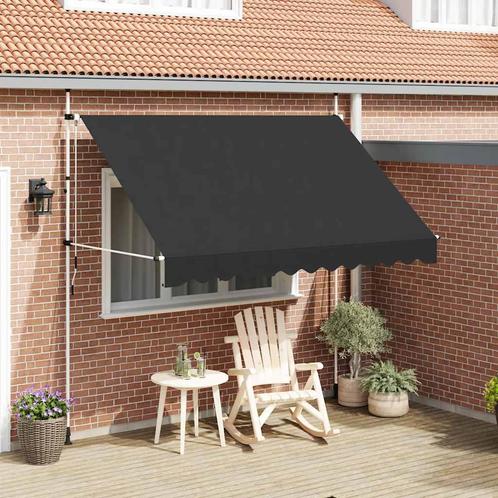 vidaXL Luifel handmatig uittrekbaar 300 cm antraciet, Tuin en Terras, Zonneschermen, Nieuw, Verzenden