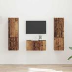 vidaXL Tv-meubelset 5 pcs Oud Hout Bewerkt hout, Minder dan 50 cm, Verzenden, Nieuw, Minder dan 100 cm