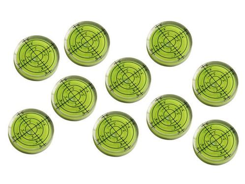 Set van 10 ronde waterpasjes (32x7 mm, groen), Doe-het-zelf en Verbouw, Gereedschap | Handgereedschap, Nieuw, Ophalen of Verzenden