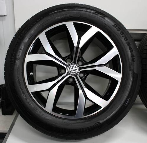 VW Touareg 3 19 inch velgen + Zomerbanden Continental 8MM Or, Auto-onderdelen, Banden en Velgen, Velg(en), Gebruikt, 19 inch, Zomerbanden