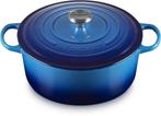 Le Creuset Braadpan Signature - Azure - ø 28 cm / 6.7 liter, Huis en Inrichting, Verzenden, Zo goed als nieuw