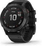 Garmin Fenix 6 Pro 47 mm zwart met een zwarte siliconen, Verzenden, Gebruikt