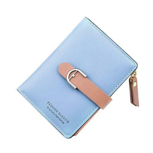 ZILOU Portemonnee Compact Ritsvak Blauw [TIP!], Sieraden, Tassen en Uiterlijk, Portemonnees, Blauw, Nieuw, Overige merken, Verzenden