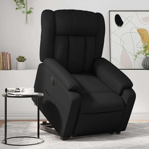 vidaXL Sta-op-stoel elektrisch kunstleer zwart, Huis en Inrichting, Fauteuils, Nieuw, Verzenden