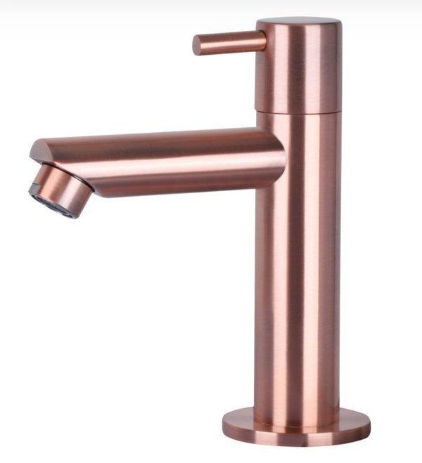 Fonteinkraan Recht geborsteld Koper, Doe-het-zelf en Verbouw, Sanitair, Kraan, Nieuw, Koper, Ophalen of Verzenden