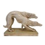 Royal Dux Porzellan-Manufaktur - sculptuur, Perros de caza -, Antiek en Kunst