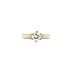 Gouden solitair ring met diamant 14 krt, Sieraden, Tassen en Uiterlijk, Ringen, Verzenden, Zo goed als nieuw, Goud, Goud