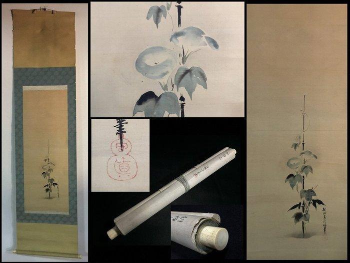 Morning glory / Japanese Vintage Hanging Scroll KAKEJIKU /, Antiek en Kunst, Antiek | Overige Antiek