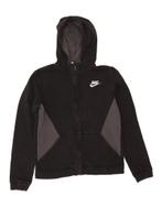 NIKE Boys Zip Hoodie Sweater 13-14 Years XL Black, Verzenden, Nieuw