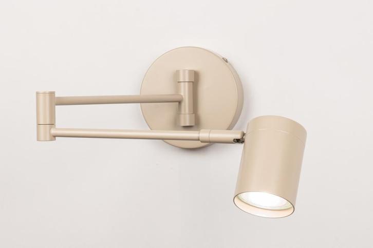 Rietveld Wandlampen - Beige, Zand - Metaal, Huis en Inrichting, Lampen | Wandlampen, Verzenden