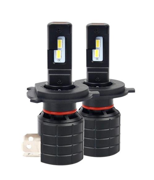 H4 koplamp set | 2x  4-SMD LED daglichtwit 6000K - 5000 Lm/s, Huis en Inrichting, Lampen | Overige, Nieuw, Verzenden