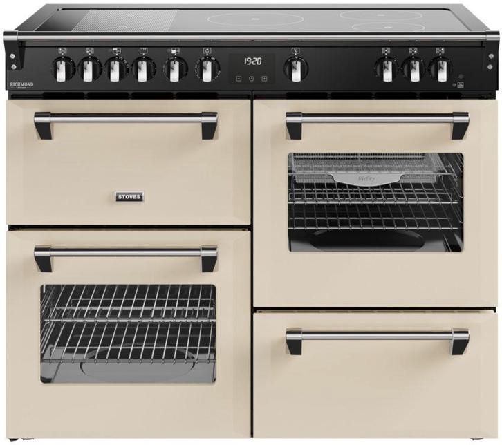 Stoves Richmond 110 Ei DX RTY inductie fornuis - creme - 110, Witgoed en Apparatuur, Fornuizen, 60 cm of meer, Vrijstaand, 5 kookzones of meer