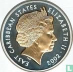 Oost-Caribische Staten 10 dollars 2002 (PROOF) 50th anni..., Postzegels en Munten, Munten | Amerika, Verzenden, Losse munt, Goud