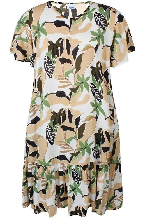 ZHENZI jurk Lyda print V hals Maat:, Kleding | Dames, Jurken, Overige kleuren, Nieuw, Verzenden