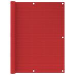 vidaXL Balkonscherm 120x500 cm HDPE rood, Verzenden, Nieuw