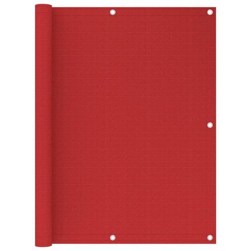 vidaXL Balkonscherm 120x500 cm HDPE rood, Tuin en Terras, Zonneschermen, Nieuw, Verzenden