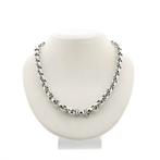 Witgouden jasseron collier | 46 cm (witgouden ketting), Ophalen of Verzenden, Gebruikt, Overige kleuren, Goud