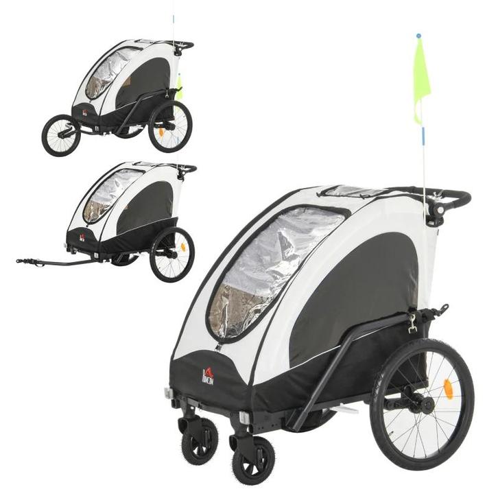 TRUUSK 3 In 1 Kinderkar Aluminium Kinder Jogger Fietskar Fie, Kinderen en Baby's, Kinderwagens en Combinaties, Nieuw, Verzenden