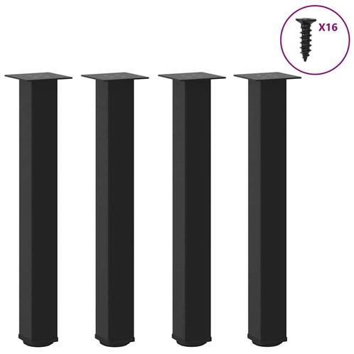 vidaXL Console tafelpoten 4 st 72-74 cm staal zwart, Huis en Inrichting, Tafelonderdelen, Nieuw, Verzenden