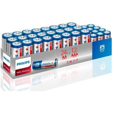 Philips Power Pack - NRG Alkaline AA AAA 1x Blister, Audio, Tv en Foto, Accu's en Batterijen, Nieuw, Verzenden