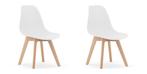 Duurzame en stijlvolle KITO eetkamerstoelen - set van 2 w..., Tijdloos design, Twee, Wit, Nieuw