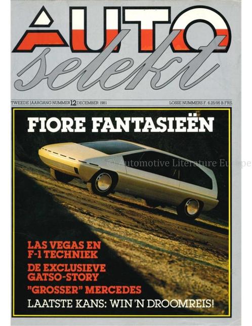 1981 AUTO SELEKT MAGAZINE 12 NEDERLANDS, Boeken, Auto's | Folders en Tijdschriften