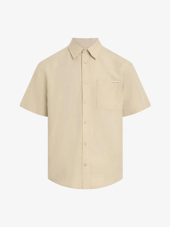 -20% Calvin Klein  Calvin Klein Heren blouse linnen  maat XS, Kleding | Heren, T-shirts, Wit, Nieuw, Verzenden