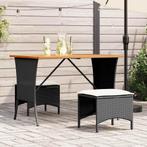 vidaXL Tuintafel met acaciahouten blad 105x75x72 cm poly, Verzenden, Nieuw