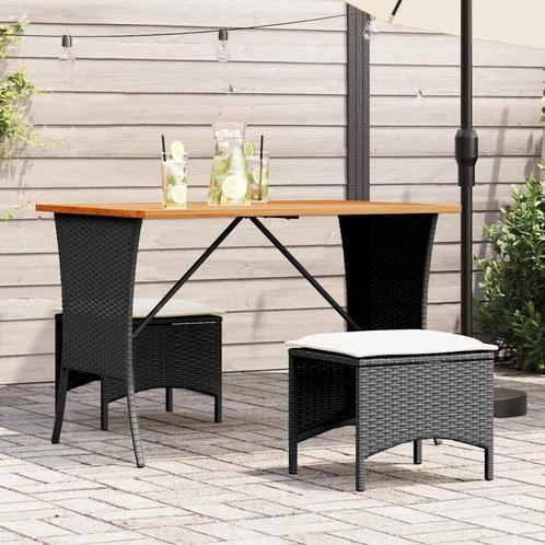 vidaXL Tuintafel met acaciahouten blad 105x75x72 cm poly, Tuin en Terras, Tuintafels, Nieuw, Verzenden