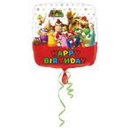 Folieballon Super Mario Happy Birthday Vierkant (43cm), Nieuw, Ophalen of Verzenden