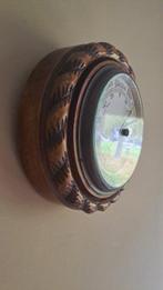 Aneroid barometer - Notenhout/ Glas/Koper