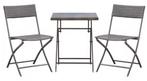 Zwarte Opvouwbare Bistroset - Tafel met 2 Stoelen - Balkon/T, Verzenden, Nieuw