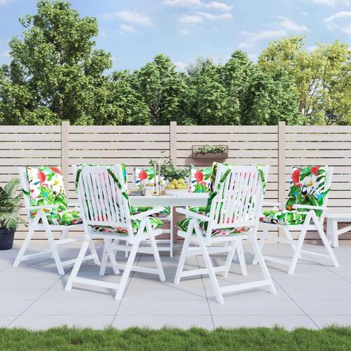 vidaXL Stoelkussens 6 st lage rug oxford stof meerkleurig, Huis en Inrichting, Woonaccessoires | Kussens, Nieuw, Verzenden