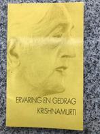 Ervaring en gedrag (Krishnamurti), Gelezen, Verzenden, Wijsbegeerte of Ethiek, Krishnamurti