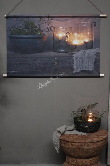 Linnen wanddoek DUTZ windlichten beschikbaar voor biedingen