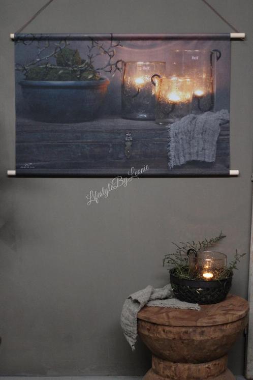 Linnen wanddoek DUTZ windlichten, Huis en Inrichting, Woonaccessoires | Overige, Nieuw, Ophalen of Verzenden