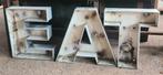 Robuuste aluminium letters EAT, Verzamelen, Merken en Reclamevoorwerpen, Ophalen, Gebruikt, Overige typen