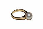 Ring - 18 karaat Geel goud Parel - 18K gouden ring, Sieraden, Tassen en Uiterlijk, Ringen, Nieuw