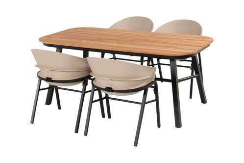 Hartman Tubb verstelbare tuinset 185x100 cm. (5-delig) -, Tuin en Terras, Tuinsets en Loungesets, Tuinset, Nieuw, Hout, Verzenden