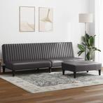 vidaXL 2-delige Loungeset kunstleer grijs, Verzenden, Nieuw, Vierpersoons of meer, Leer