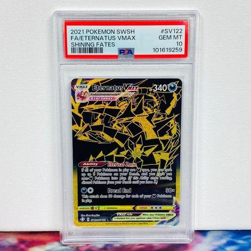 Pokémon Graded card - FA Eternatus VMAX #SV122 Shining Fates, Hobby en Vrije tijd, Verzamelkaartspellen | Pokémon