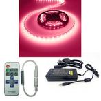 LEDstripSET ROZE | 12V DC - 14,4W - 60 LED's/m | incl driver, Verzenden, Nieuw
