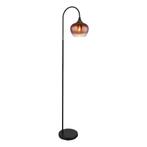 Vloerlamp MAXY Glas 150.0cm Matt zwart | Koper E27 1-Lichts, Huis en Inrichting, Lampen | Vloerlampen, Ophalen of Verzenden, Nieuw