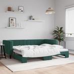 vidaXL Slaapbank met onderschuifbed 90x200 cm fluweel, Huis en Inrichting, Slaapkamer | Bedden, 90 cm, Eenpersoons, Verzenden