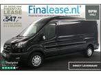 Ford Transit L3H2 Trend 130PK BPM Vrij Airco Carplay €547pm, Zwart, Nieuw, Ford, Lease