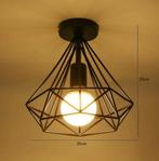 Industriële Vintage Plafondlamp – Metalen Semi-Inbouw E27, Huis en Inrichting, Lampen | Plafondlampen, Verzenden, Nieuw